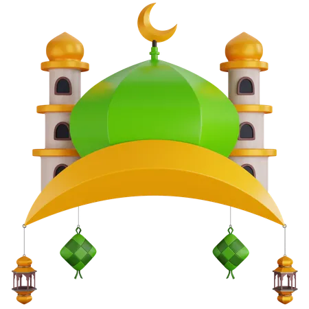 Mosque Building  3D Icon