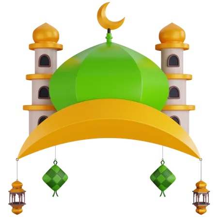 Mosque Building  3D Icon