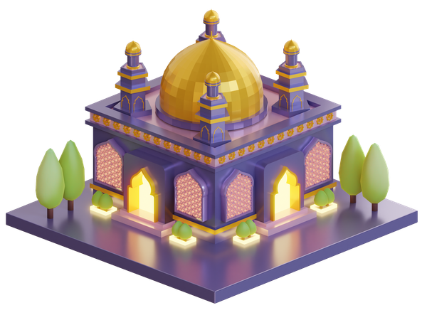 Mosque Building  3D Icon