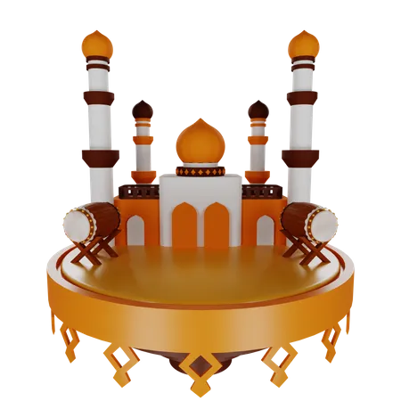 Mosque Building  3D Illustration