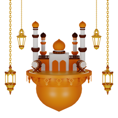 Mosque Building 3D Illustration