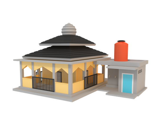 Mosque Building 3D Icon