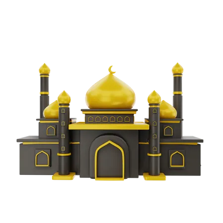 3 D Islamic Mosque Icon Illustration Object 3D Icon
