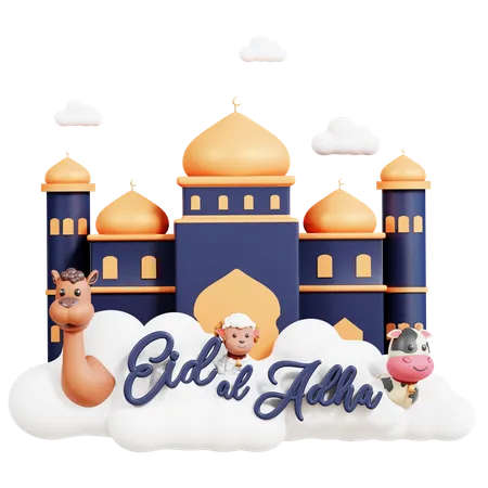 Eid Al Adha 3 D Icon Pack 3D Illustration