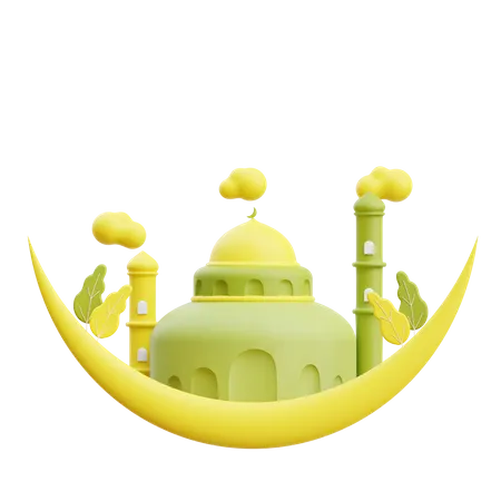 Mosque Dome 3D Illustration