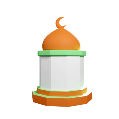 ISLAMIC SIMPLE MOSQUE 3D Icon