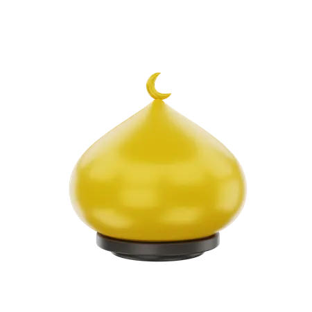 3 D Islamic Mosque Dome Icon Illustration Object 3D Icon