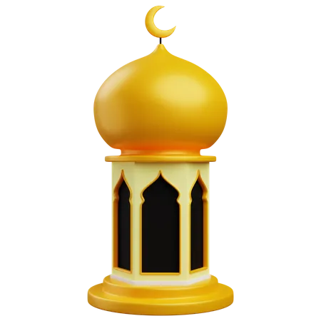 3 D Mosque Dome Illustration With Transparent Background 3D Icon
