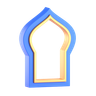 mosque door 3d illustration