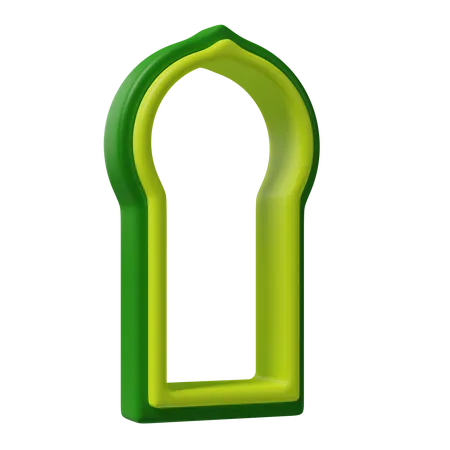 Mosque door  3D Icon