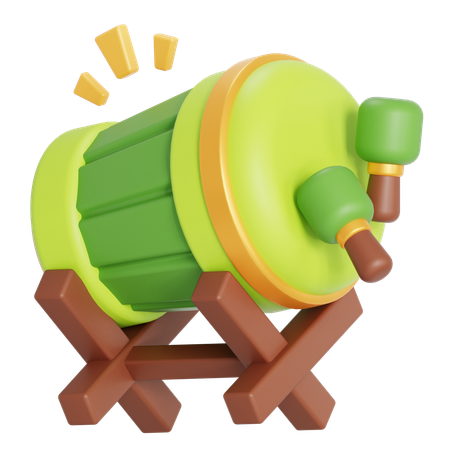Mosque drum  3D Icon