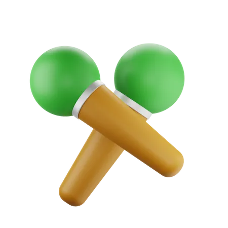 Mosque Drum Stick  3D Icon