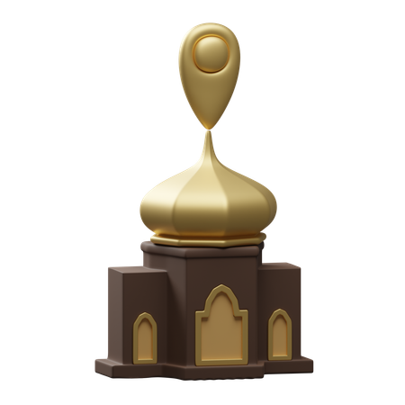 Mosque location  3D Icon