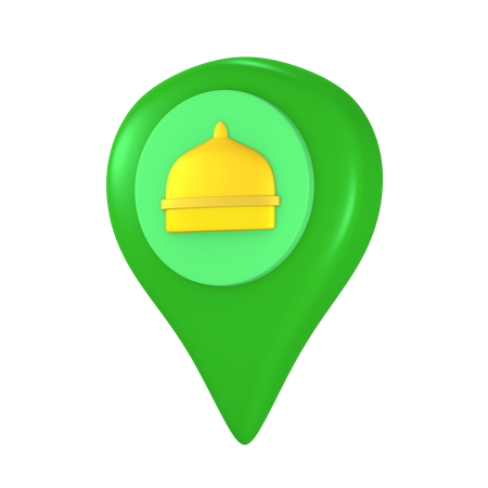 Mosque Location 3D Illustration