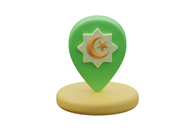 Mosque Location  3D Icon