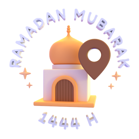 Mosque location  3D Icon