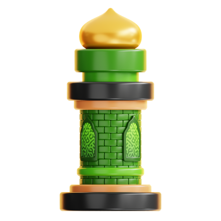 Mosque Minaret  3D Icon