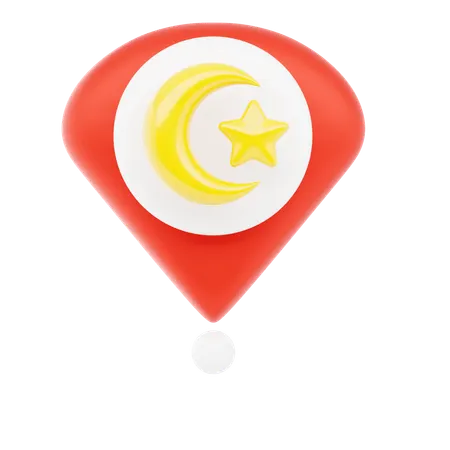 Mosque Pin  3D Icon
