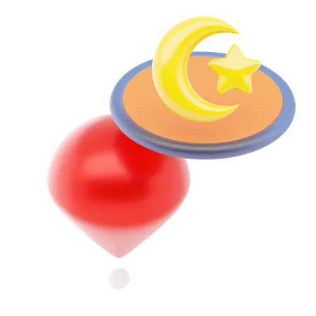 Mosque Pin  3D Icon