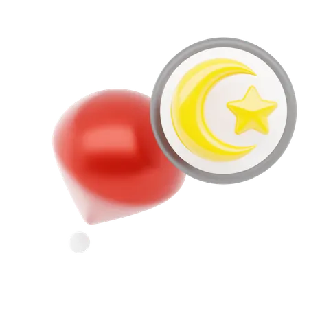 Mosque Pin  3D Icon