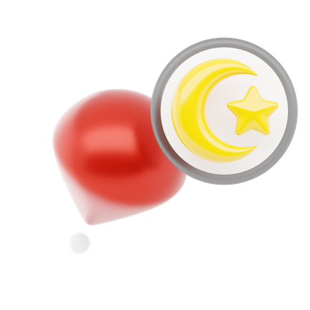 Mosque Pin  3D Icon