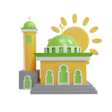 Mosque Sunset  3D Icon