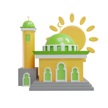 Mosque Sunset  3D Icon