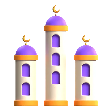 Mosque Tower  3D Icon