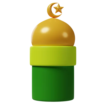 Mosque tower  3D Icon