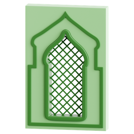 Mosque Window  3D Icon