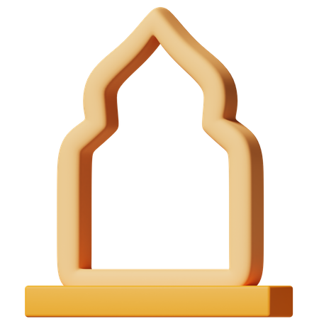 Mosque Window  3D Icon