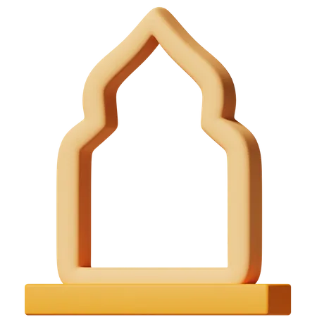 Mosque Window  3D Icon