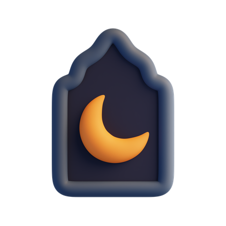 Mosque Window  3D Icon