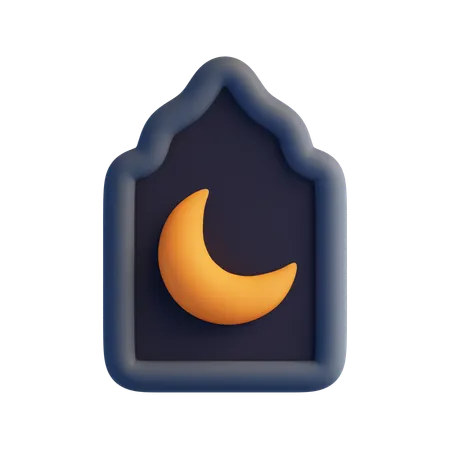 Mosque Window  3D Icon