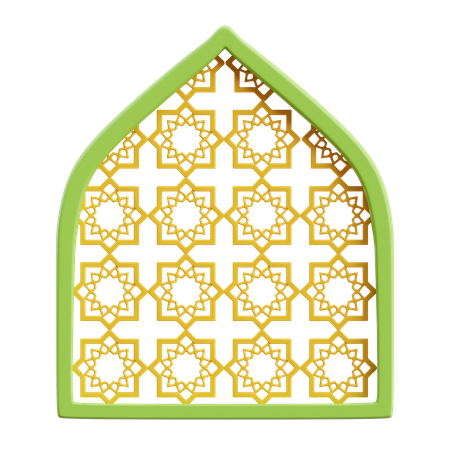 Mosque Window  3D Icon