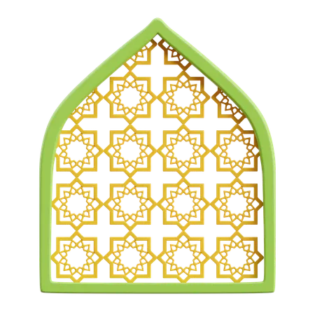 Mosque Window  3D Icon