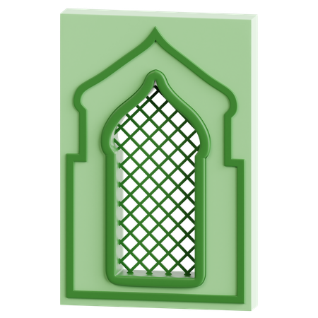 Mosque Window  3D Icon