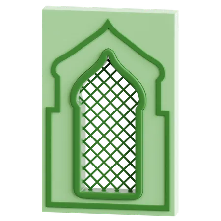 Mosque Window  3D Icon