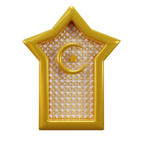 Mosque Window  3D Icon