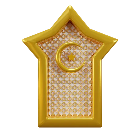 Mosque Window  3D Icon