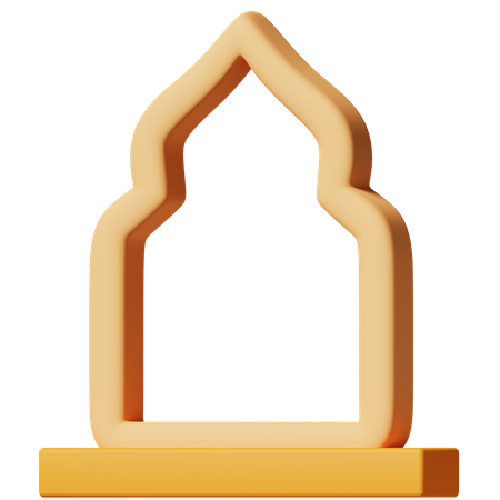 Mosque Window  3D Icon