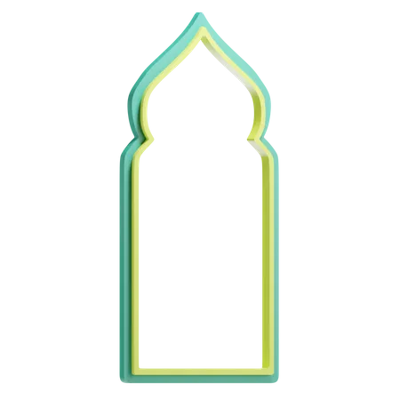 Mosque Window  3D Icon