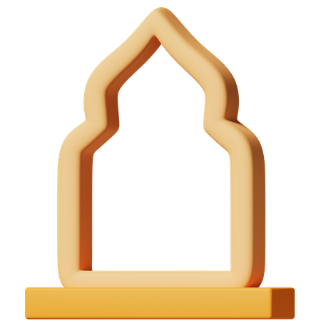 Mosque Window 3D Icon