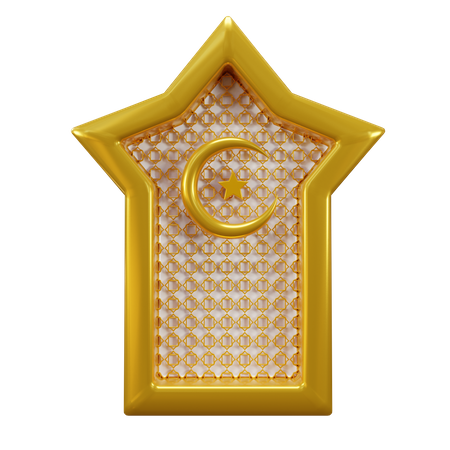 Mosque Window  3D Icon