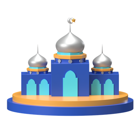 Mosque with Podium  3D Icon