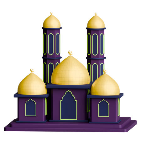 Célébration du Ramadan à la mosquée  3D Icon