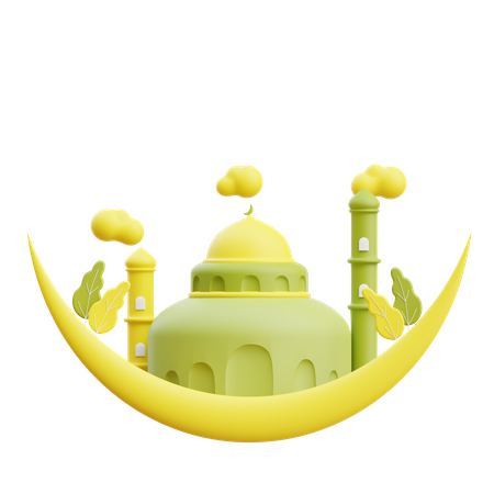 Dôme de la mosquée  3D Illustration