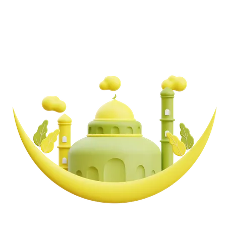 Dôme de la mosquée  3D Illustration