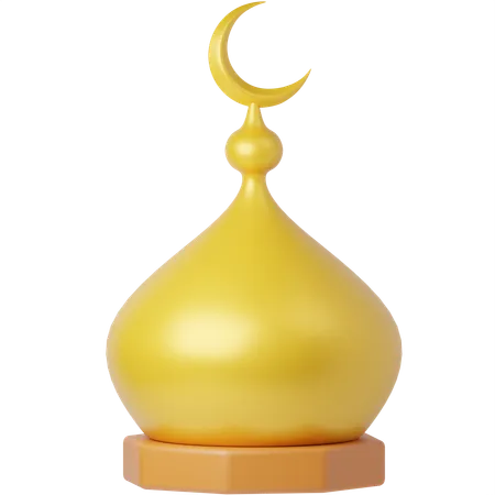 Dôme doré de la mosquée  3D Icon