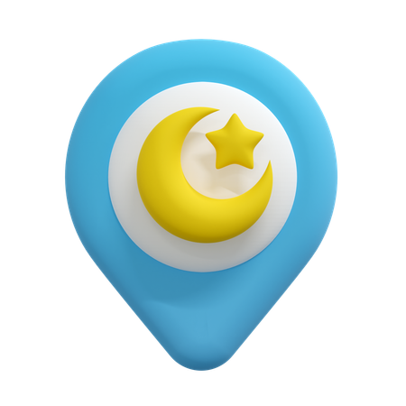 Épingle de localisation de la mosquée  3D Icon